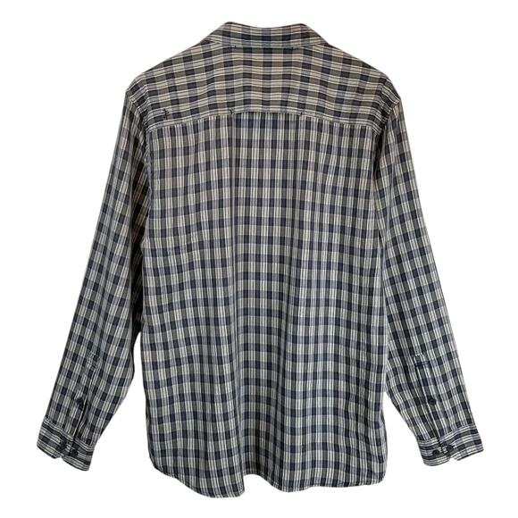 Royal Robbins Men's Insect Shield Bug Barrier Plaid Button Up Shirt Blue Large - Picture 2 of 11